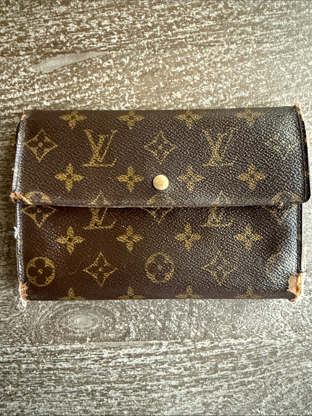 Louis Vuitton Monogram Canvas Fold Wallet - Brown/Gold